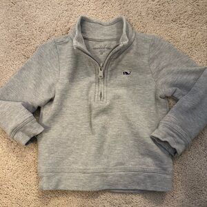 Vineyard Vines Gray Quarter-Zip Pullover Toddler Boy 2T